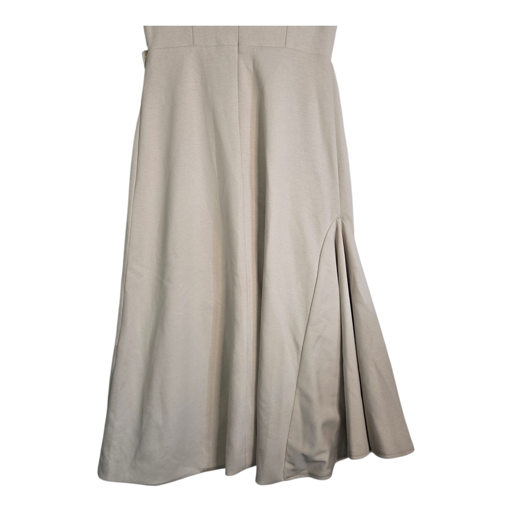 FEHAUTE NWT Size 4 Elegant Cream Sleeveless, Fittes, Flare Bottom Dress - Picture 10 of 13